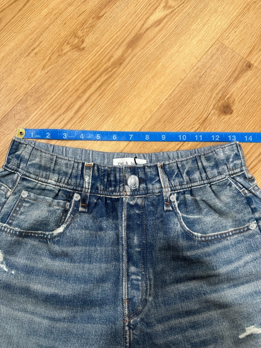 NWT Rag & Bone Miramar Denim Walking Shorts Brooke Size Small - Picture 7 of 9